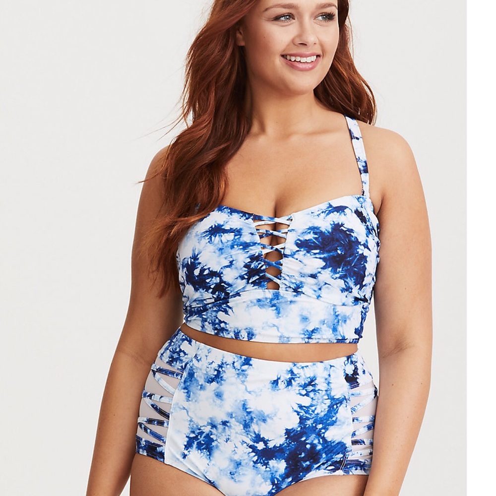 Torrid Tie Dyed Swim Bikini Top Size 0 (0X)